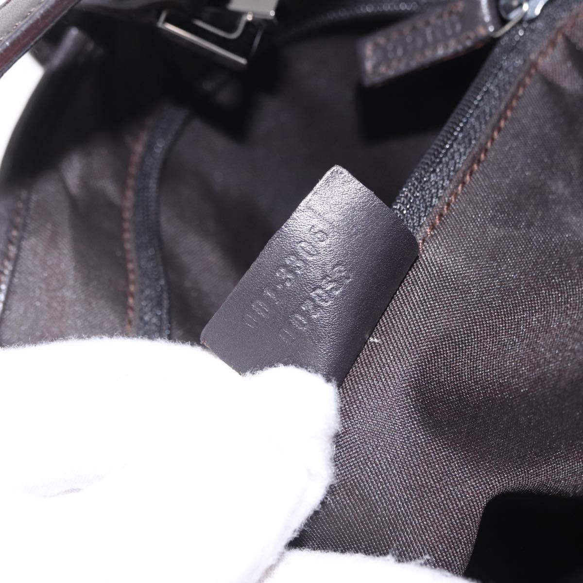 GUCCI GG Canvas Jackie Shoulder Bag Brown Silver 001 3306 Auth mr3000V
