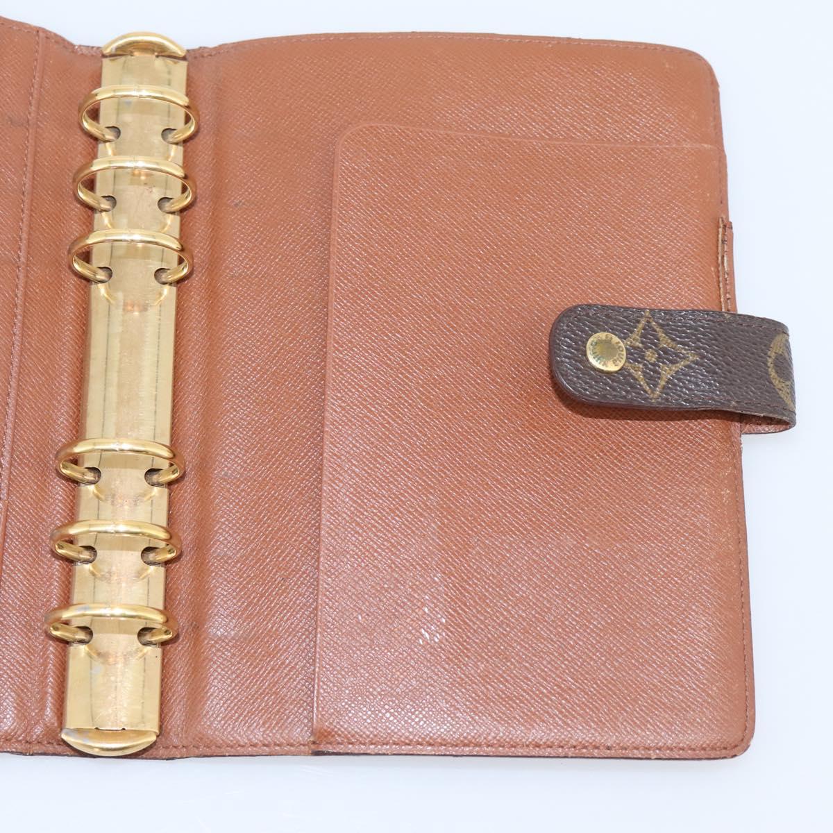 LOUIS VUITTON Monogram Agenda MM Day Planner Cover R20105 LV Auth mr3007