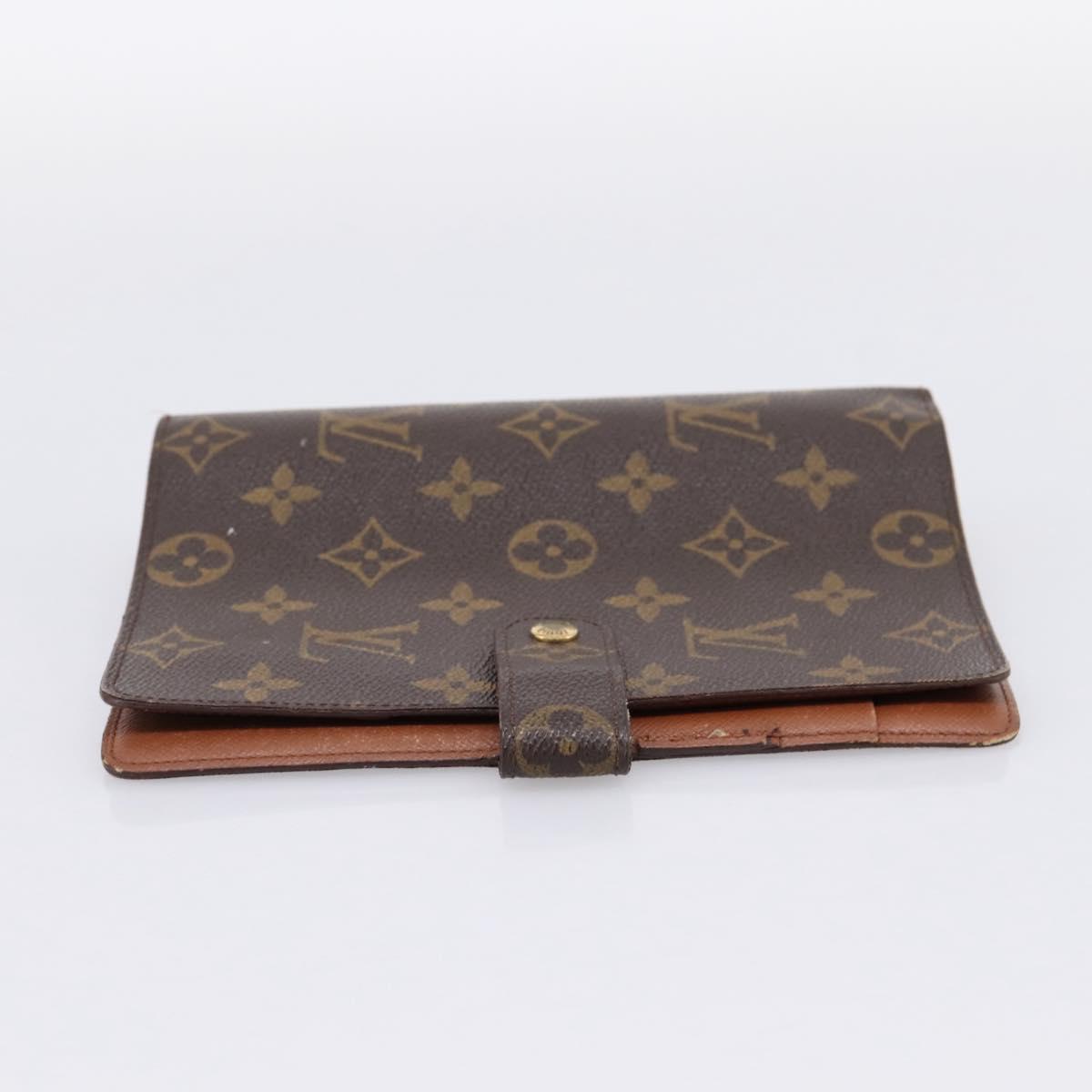 LOUIS VUITTON Monogram Agenda MM Day Planner Cover R20105 LV Auth mr3007
