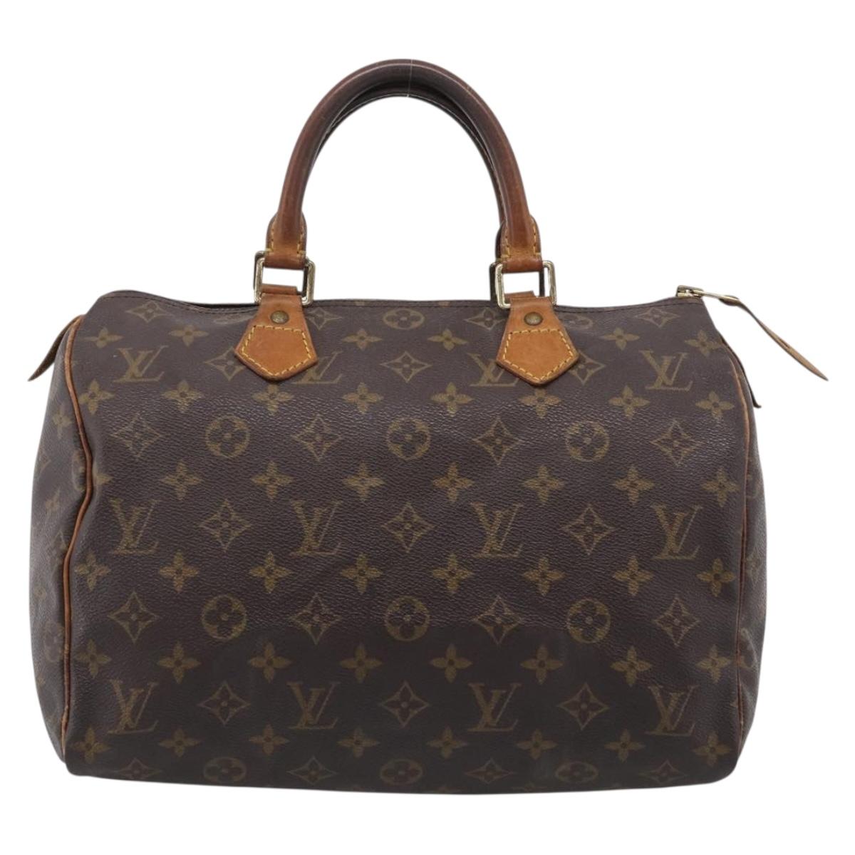 LOUIS VUITTON Monogram Speedy 30 Hand Bag M41526 LV Auth mr3009