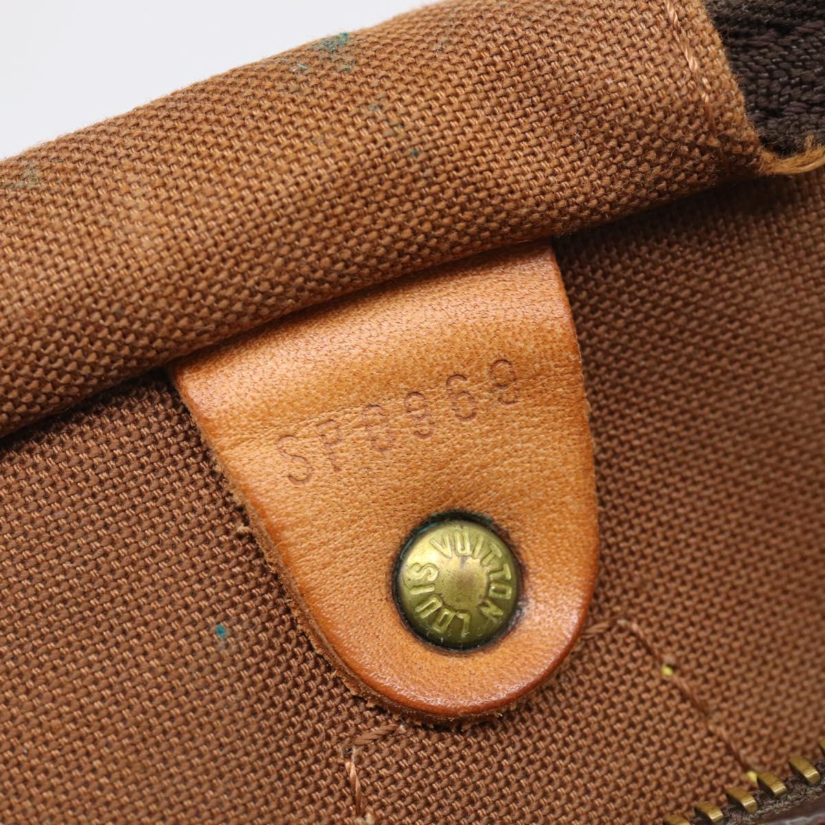LOUIS VUITTON Monogram Speedy 30 Hand Bag M41526 LV Auth mr3009