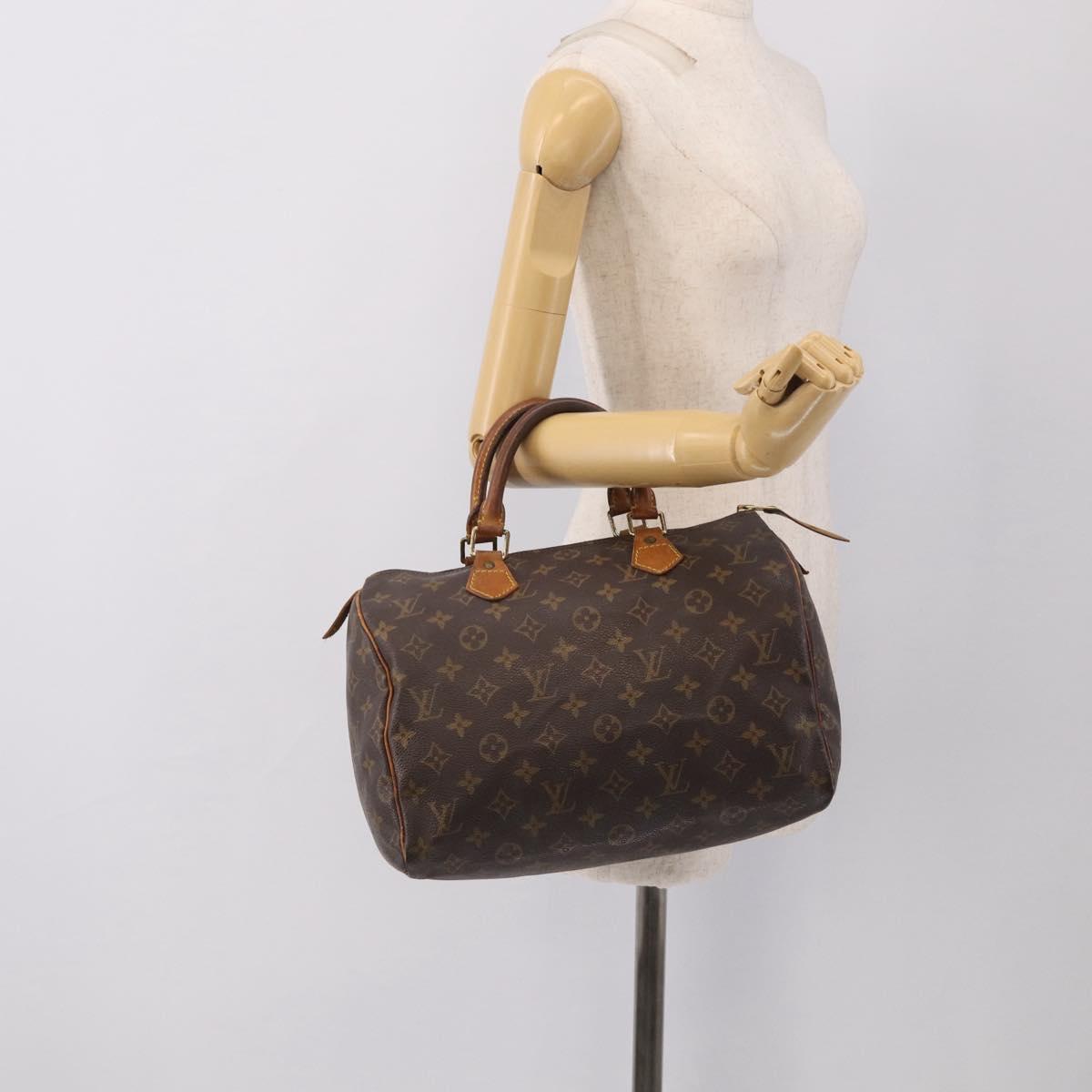 LOUIS VUITTON Monogram Speedy 30 Hand Bag M41526 LV Auth mr3009