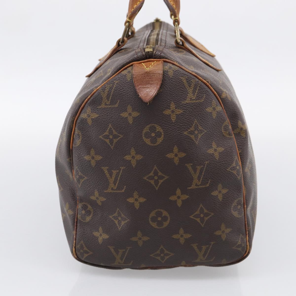LOUIS VUITTON Monogram Speedy 30 Hand Bag M41526 LV Auth mr3009