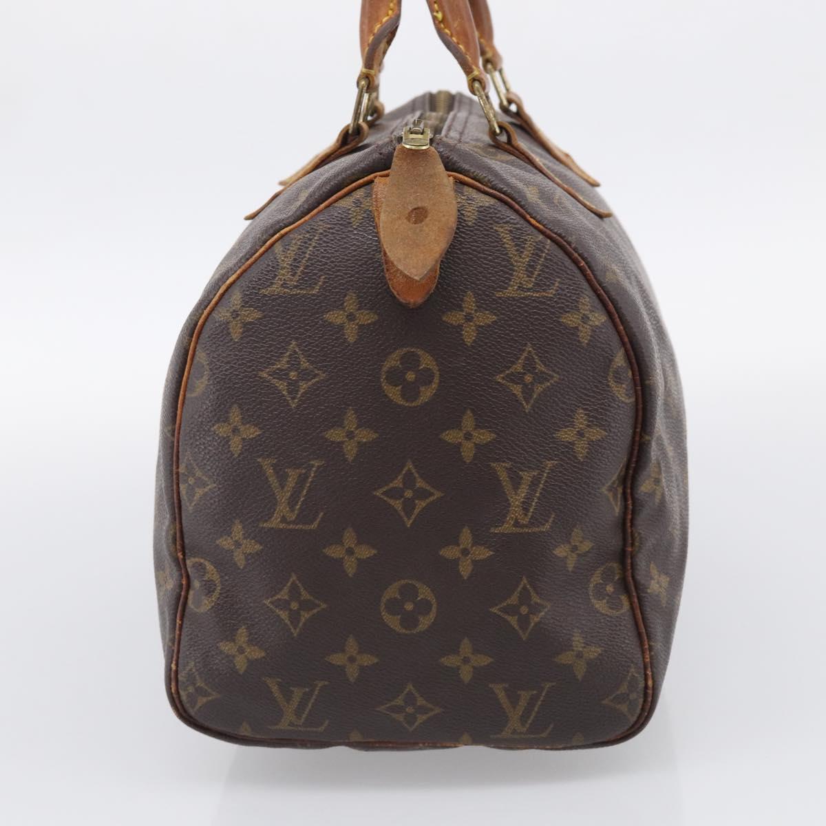 LOUIS VUITTON Monogram Speedy 30 Hand Bag M41526 LV Auth mr3009