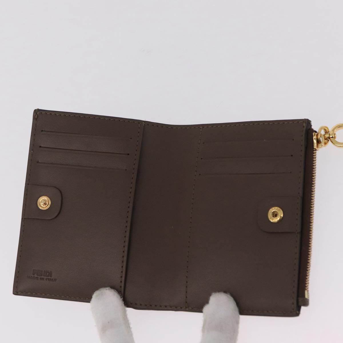 FENDI Zucchino Wallet PVC Brown Gold Tone 8M0447 Auth mr3010V