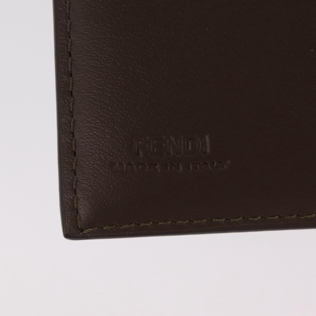 FENDI Zucchino Wallet PVC Brown Gold Tone 8M0447 Auth mr3010V