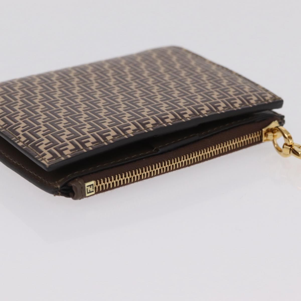FENDI Zucchino Wallet PVC Brown Gold Tone 8M0447 Auth mr3010V