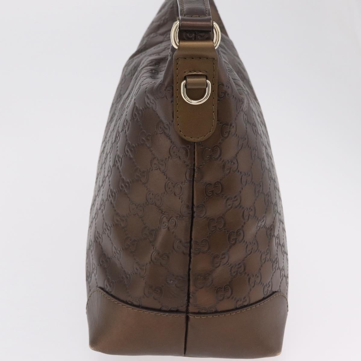 GUCCI GuccissimaGG Shoulder Bag Leather Bronze Gold Tone 269958 Auth mr3015A