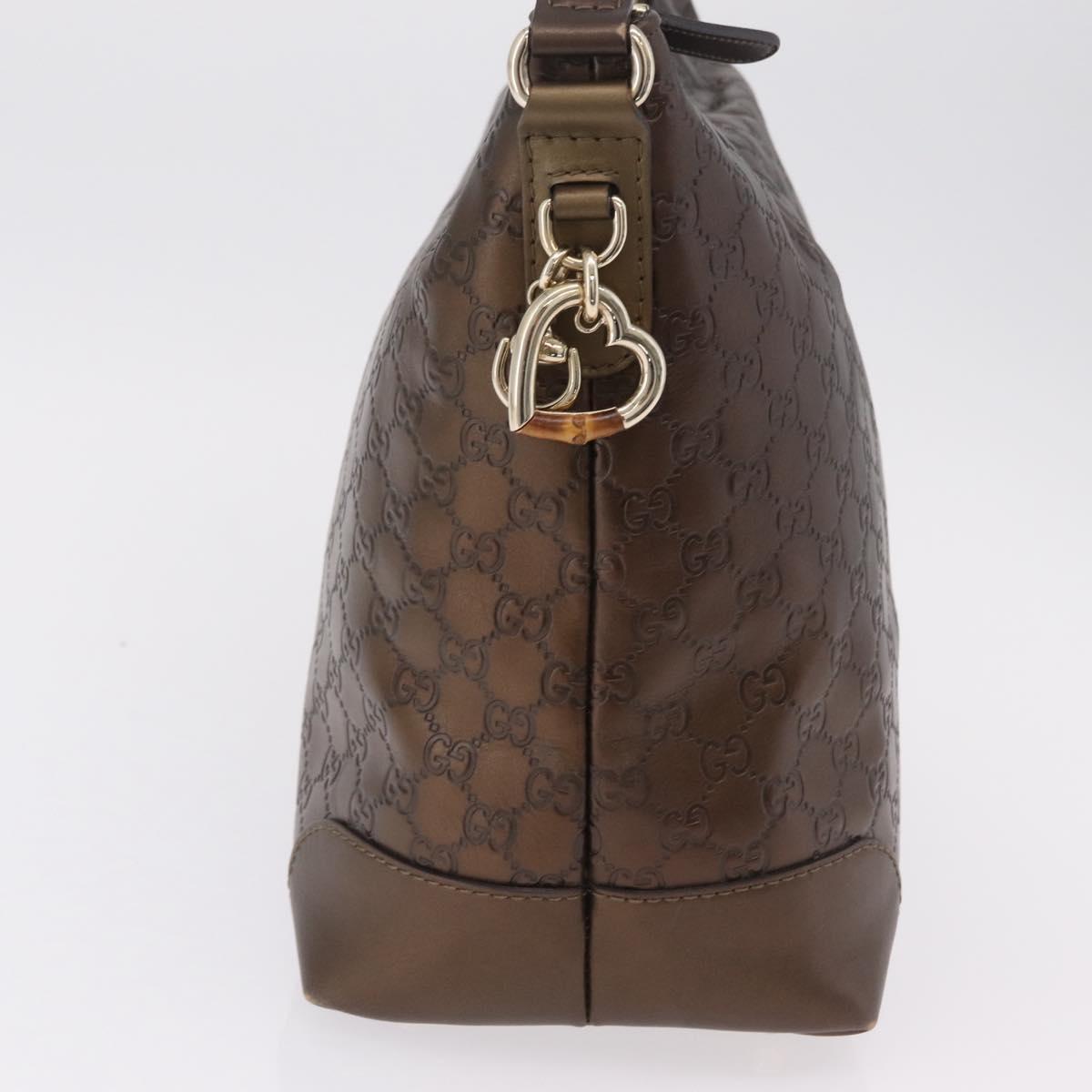 GUCCI GuccissimaGG Shoulder Bag Leather Bronze Gold Tone 269958 Auth mr3015A