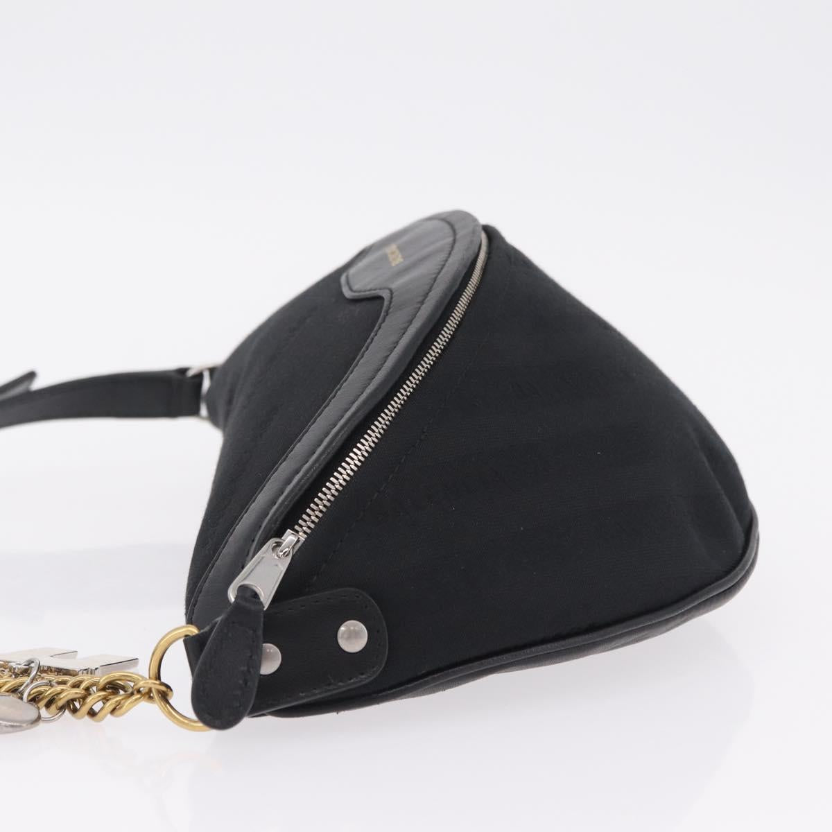 BALENCIAGA Souvenir Body Bag Leather Black Silver 531550 Auth mr3029A