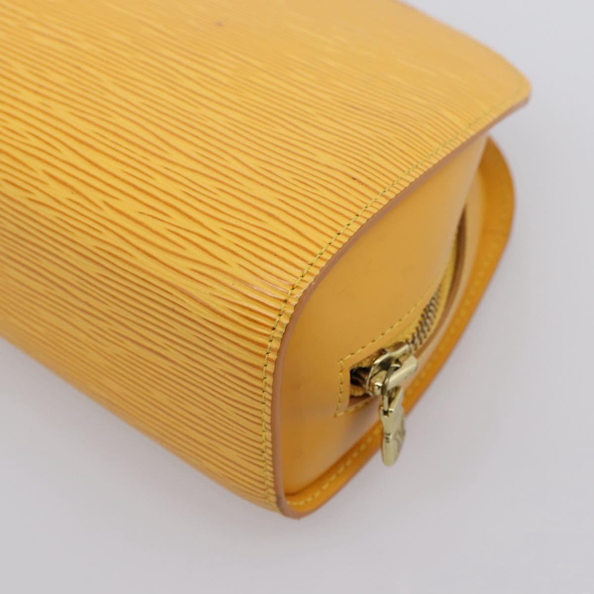 LOUIS VUITTON Epi Dauphine GM Pouch Yellow M48439 LV Auth mr3032