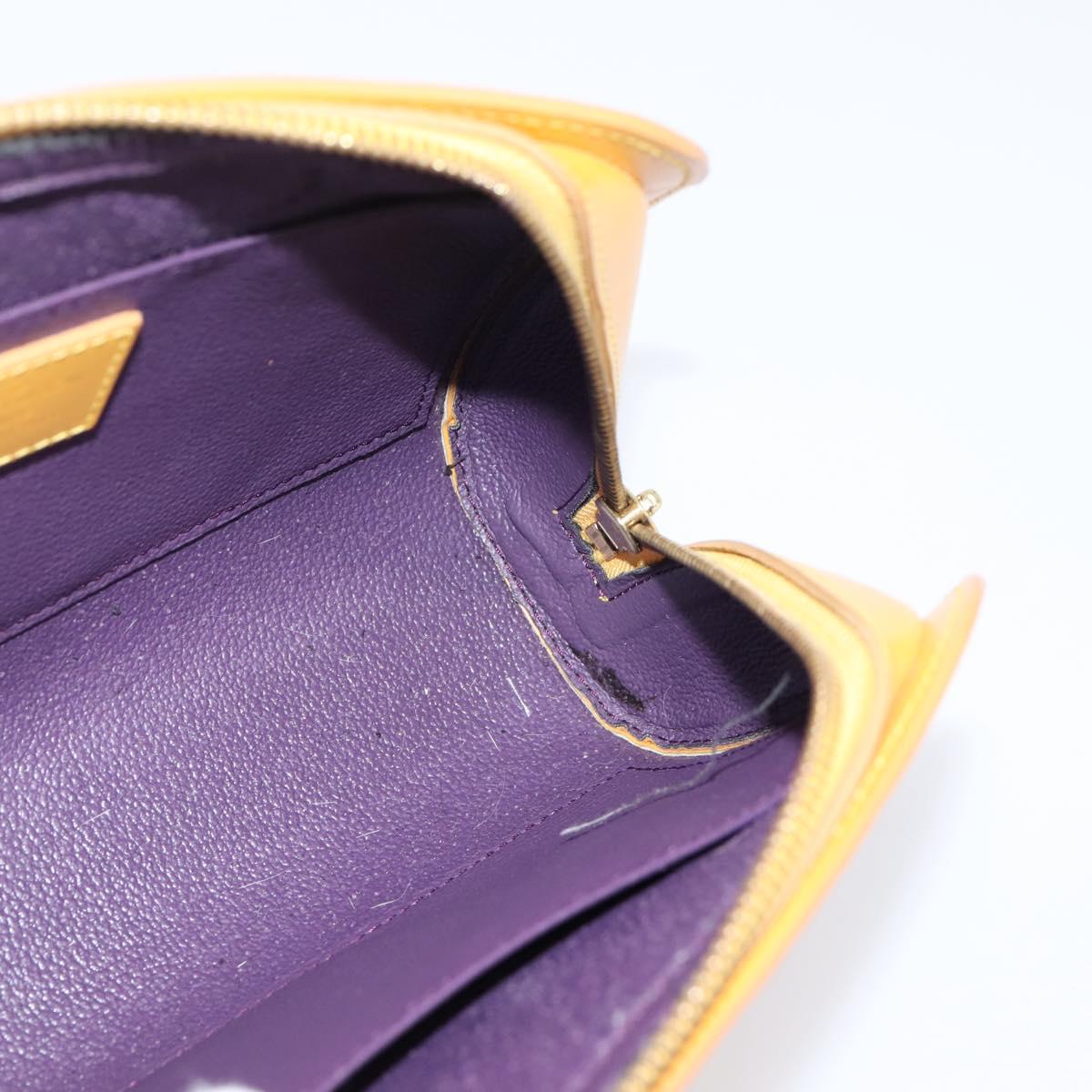 LOUIS VUITTON Epi Dauphine GM Pouch Yellow M48439 LV Auth mr3032