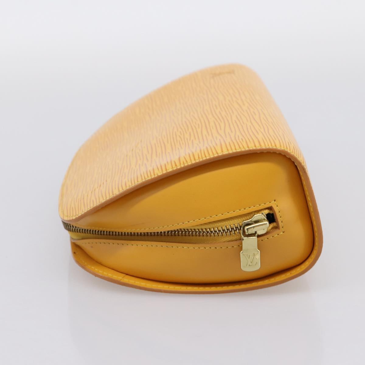 LOUIS VUITTON Epi Dauphine GM Pouch Yellow M48439 LV Auth mr3032