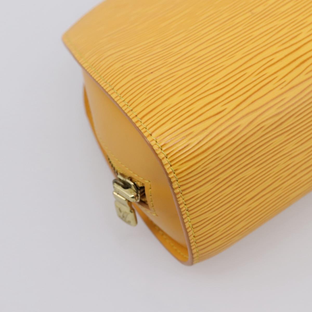 LOUIS VUITTON Epi Dauphine GM Pouch Yellow M48439 LV Auth mr3032