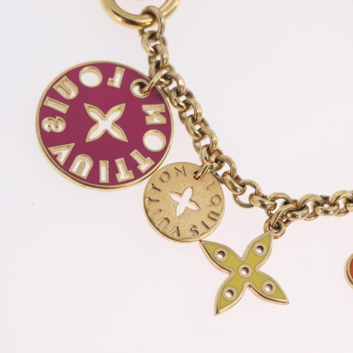 LOUIS VUITTON Porte Cles Chainne Looping Metal Multicolor M66005 LV Auth mr3034A