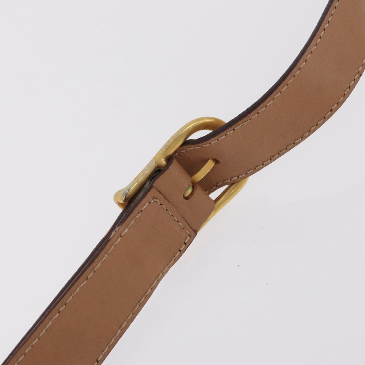 CELINE Macadam Shoulder Bag PVC Brown Gold Tone Auth mr3037A