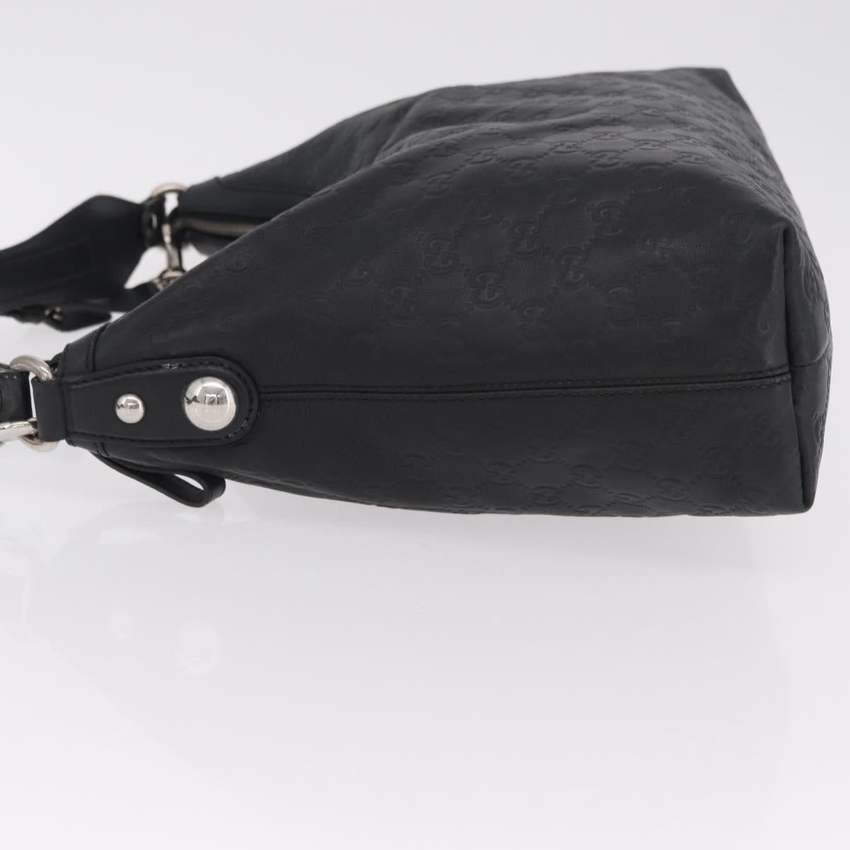 GUCCI GuccissimaGG Shoulder Bag Leather 2way Black Silver 232961 Auth mr3044A