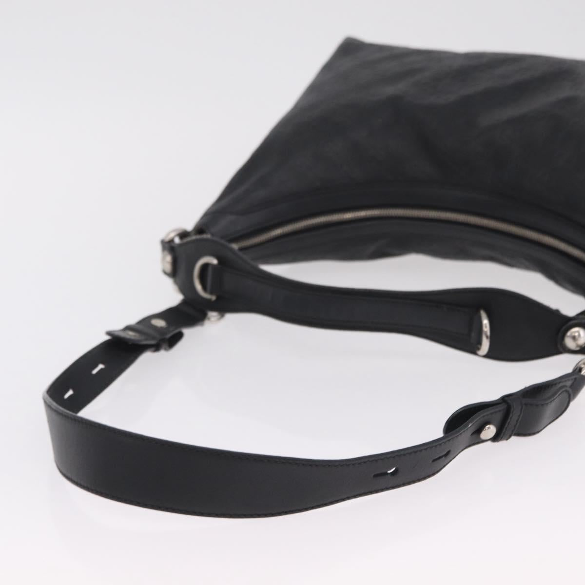GUCCI GuccissimaGG Shoulder Bag Leather 2way Black Silver 232961 Auth mr3044A
