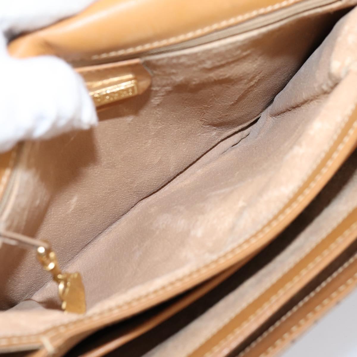 GUCCI Micro GG Shoulder Bag PVC Beige Gold Tone 001 406 1780 Auth mr3049