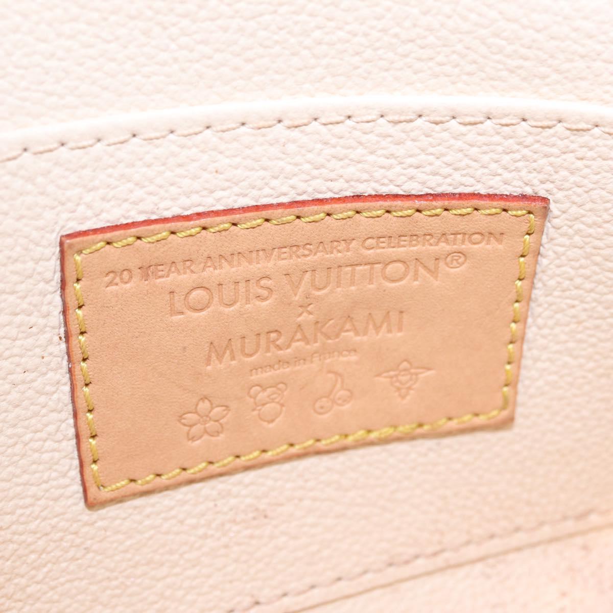 LOUIS VUITTON Monogram Multicolor Pochette Cosmetic PM White M47354 Auth mr3050V