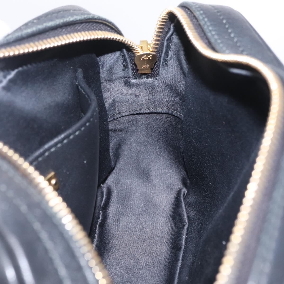 Miu Miu Chain Shoulder Bag Leather Black Gold Tone Auth mr3052V