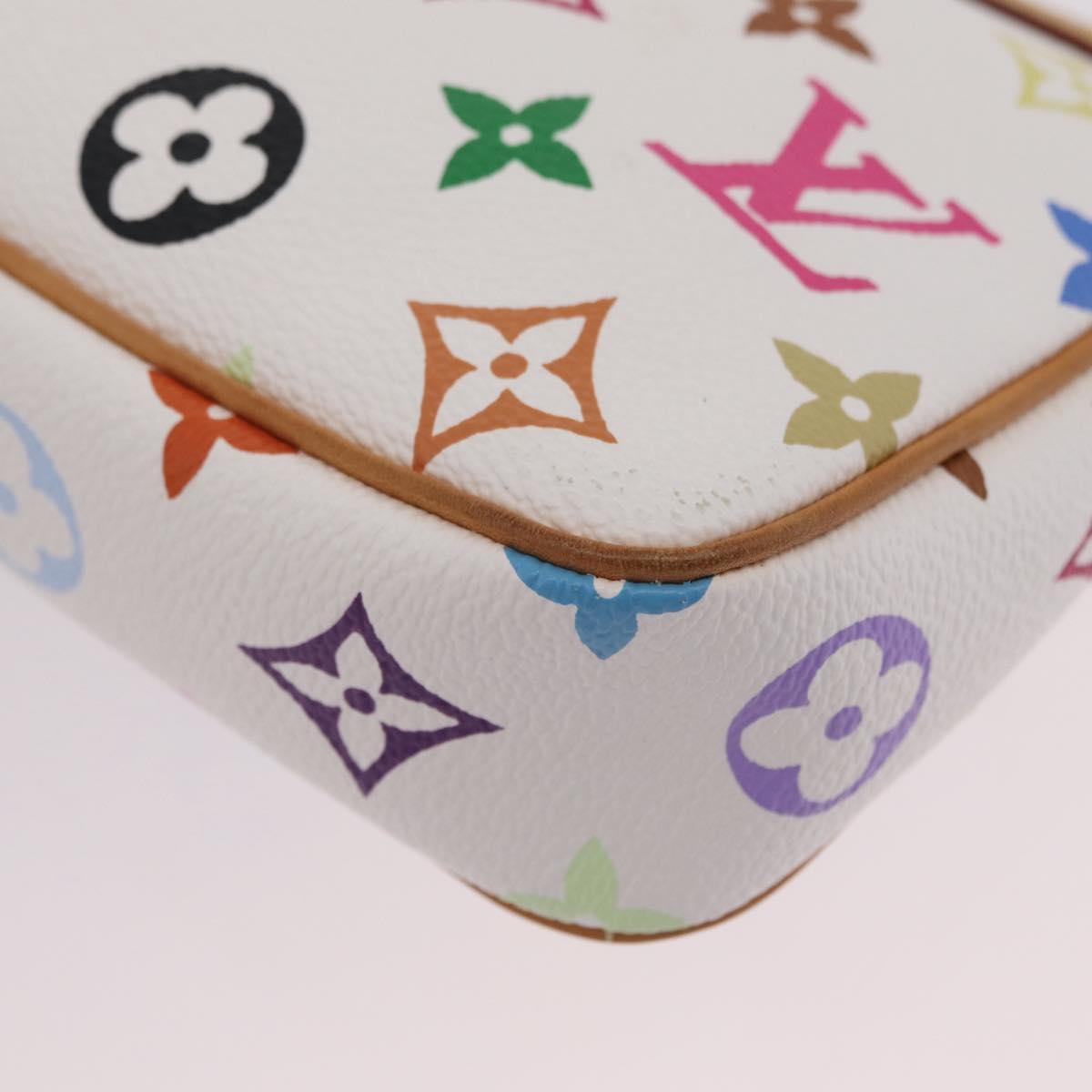 LOUIS VUITTON Monogram Multicolor Pochette Accessoires White M92649 Auth mr3053V