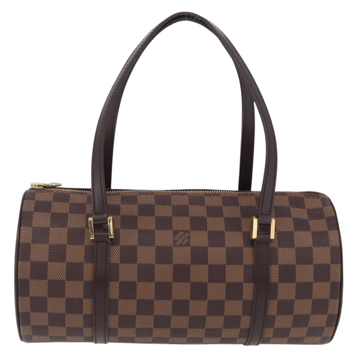 LOUIS VUITTON Damier Ebene Papillon 30 Hand Bag N51303 LV Auth mr3061V