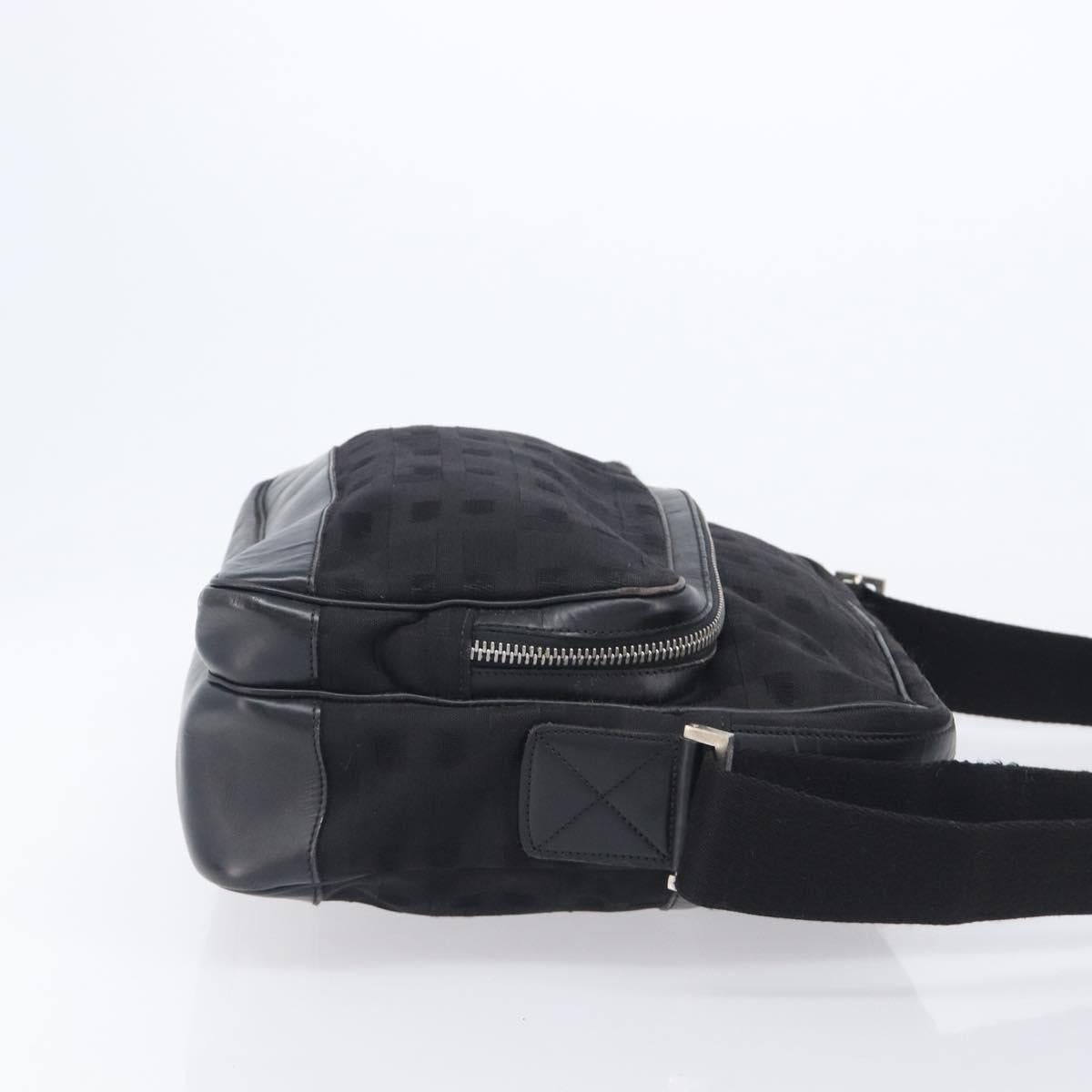 Bally Shoulder Bag Hand Bag Canvas PVC 2 Set Black Brown Auth mr3066