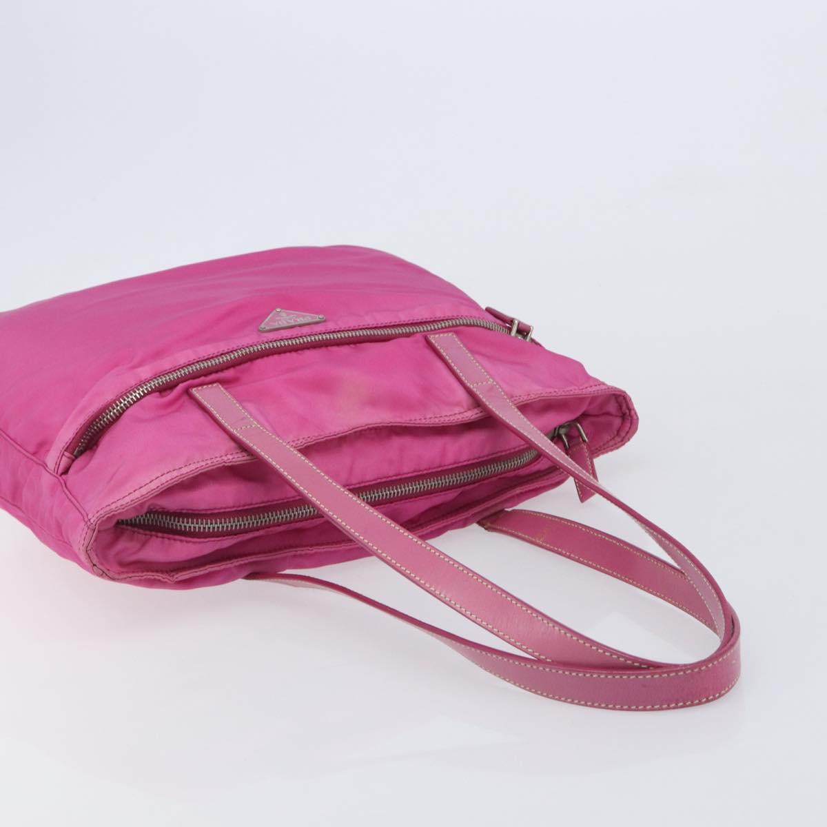 PRADA Tote Bag Nylon 2 Set Pink Black Auth mr3075
