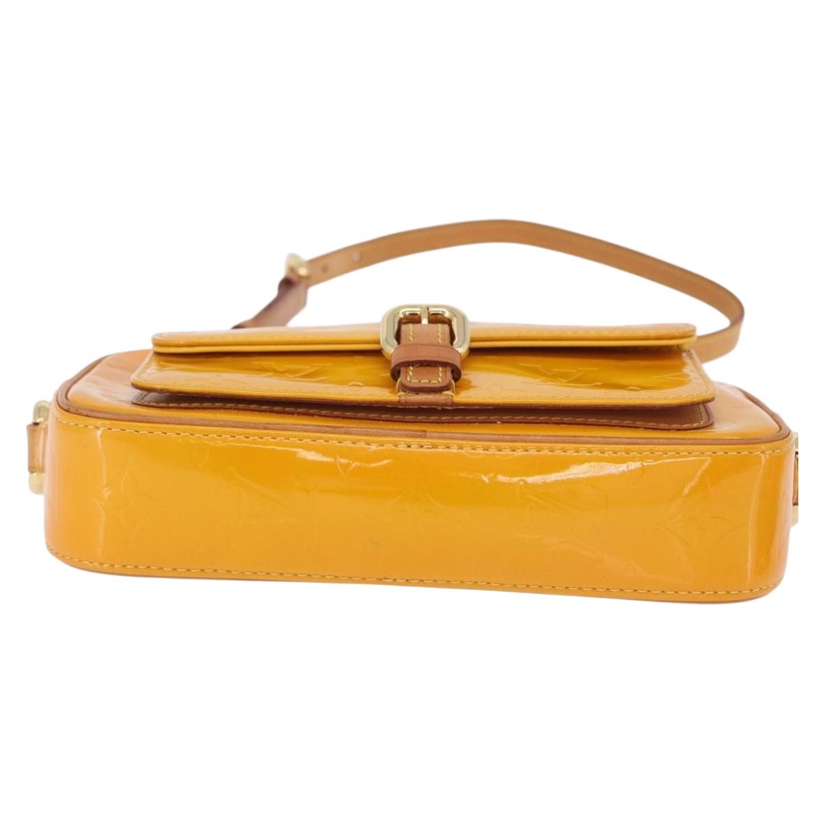 LOUIS VUITTON Monogram Vernis Christy MM Shoulder Bag Jaune M91108 Auth mr3084A