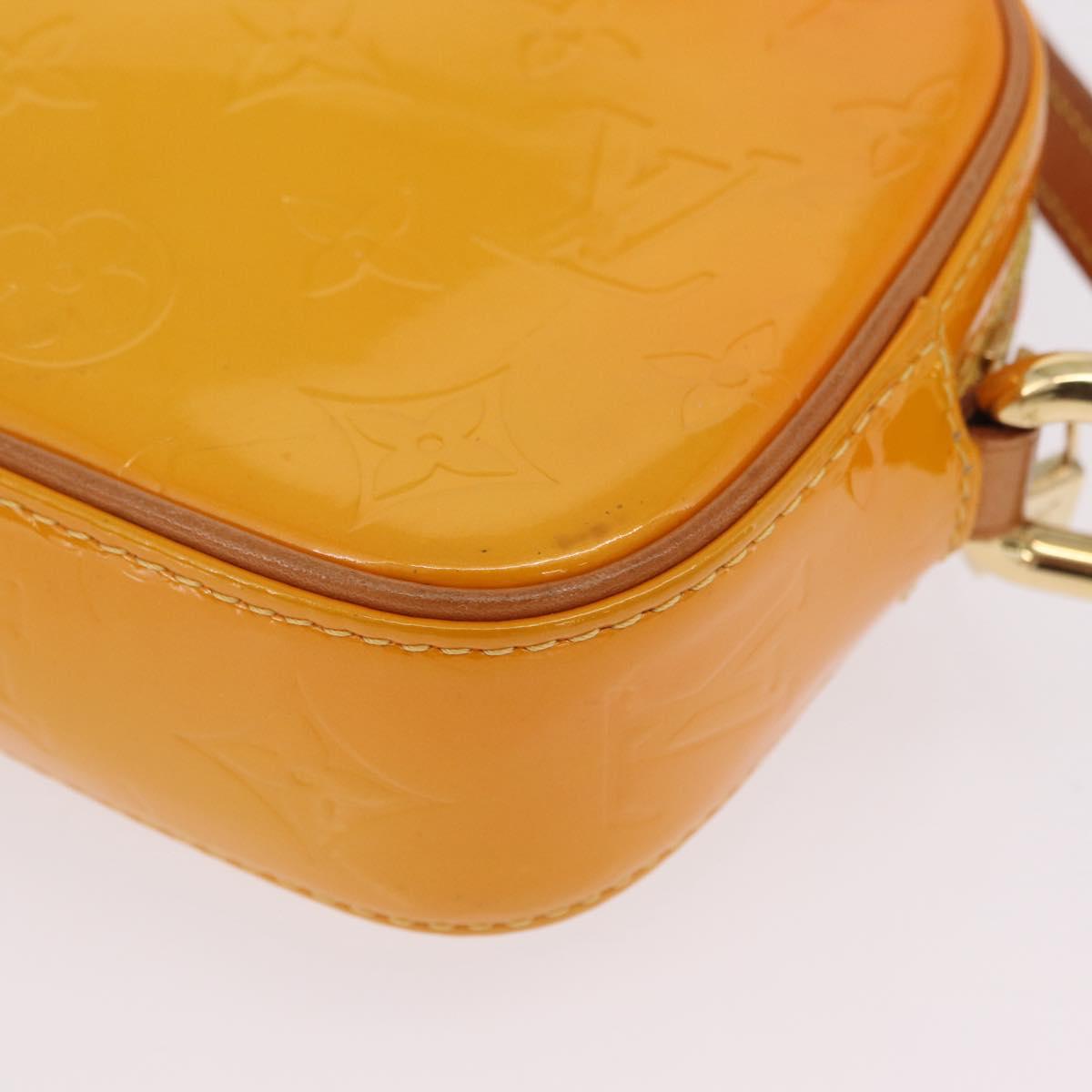 LOUIS VUITTON Monogram Vernis Christy MM Shoulder Bag Jaune M91108 Auth mr3084A