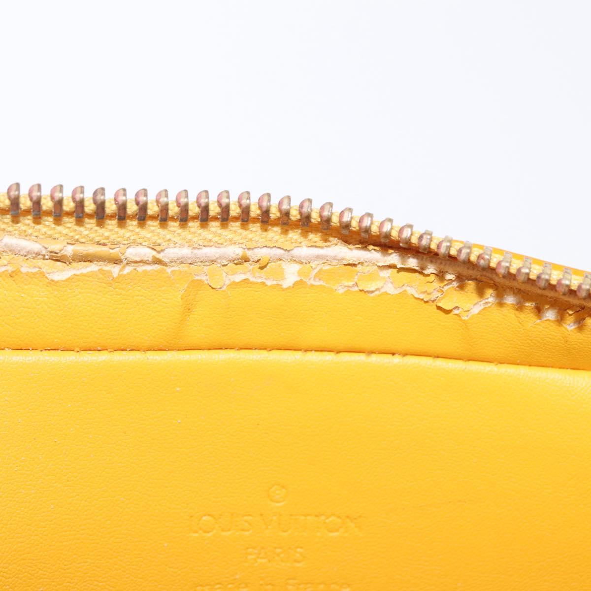 LOUIS VUITTON Monogram Vernis Christy MM Shoulder Bag Jaune M91108 Auth mr3084A