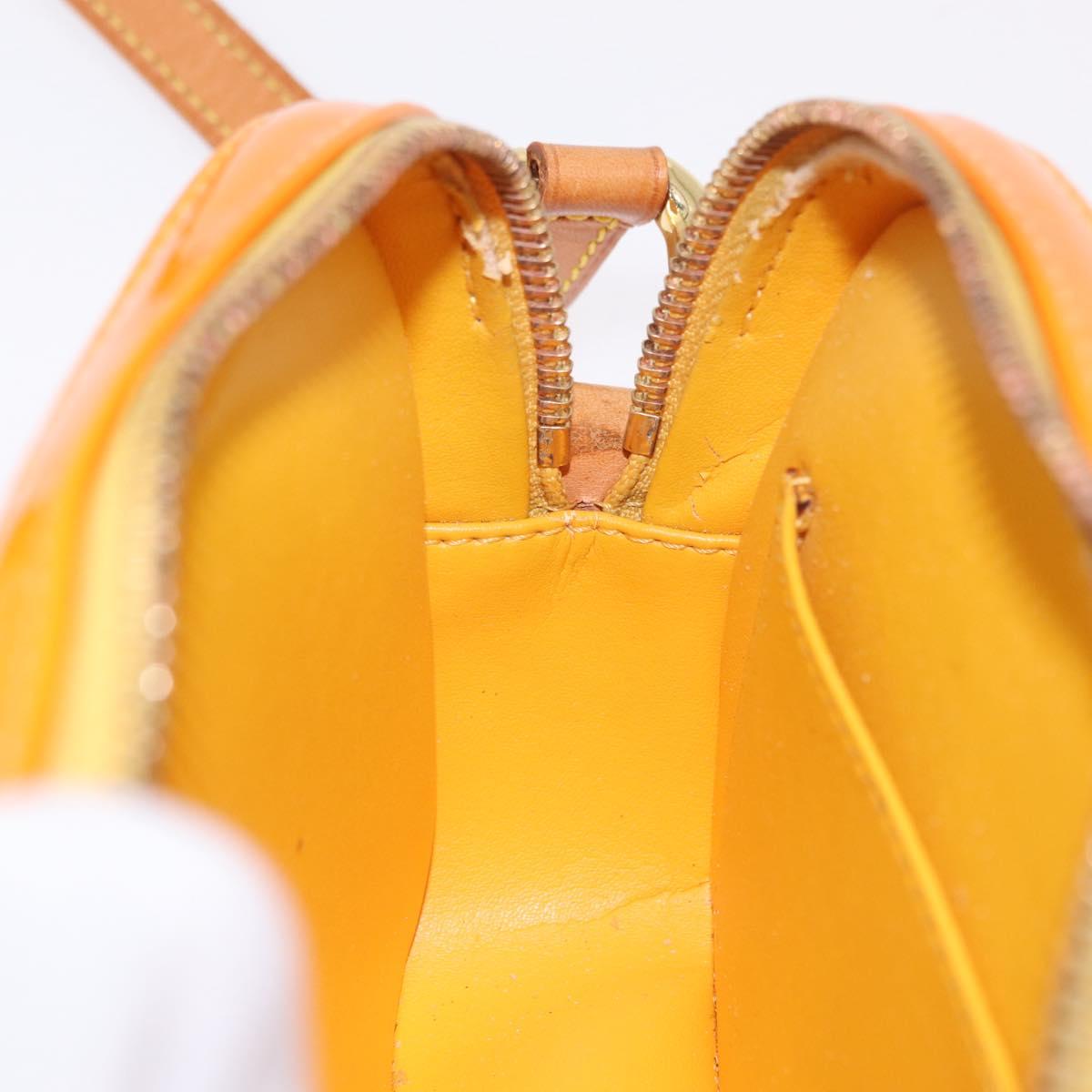 LOUIS VUITTON Monogram Vernis Christy MM Shoulder Bag Jaune M91108 Auth mr3084A