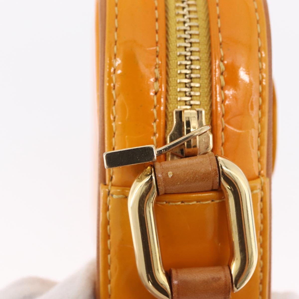 LOUIS VUITTON Monogram Vernis Christy MM Shoulder Bag Jaune M91108 Auth mr3084A