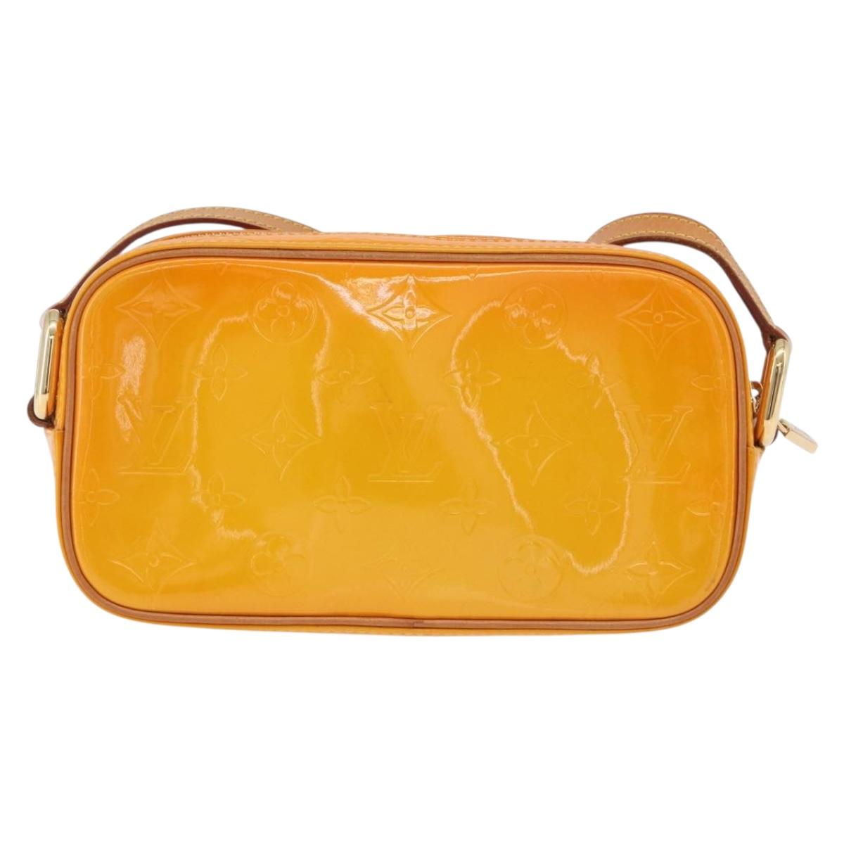 LOUIS VUITTON Monogram Vernis Christy MM Shoulder Bag Jaune M91108 Auth mr3084A