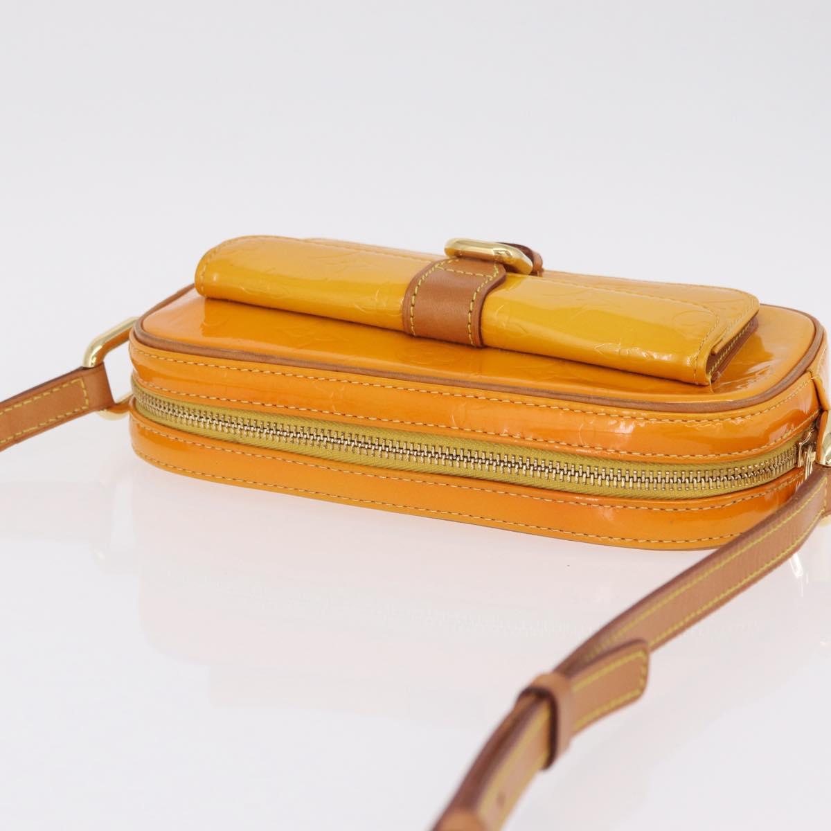 LOUIS VUITTON Monogram Vernis Christy MM Shoulder Bag Jaune M91108 Auth mr3084A