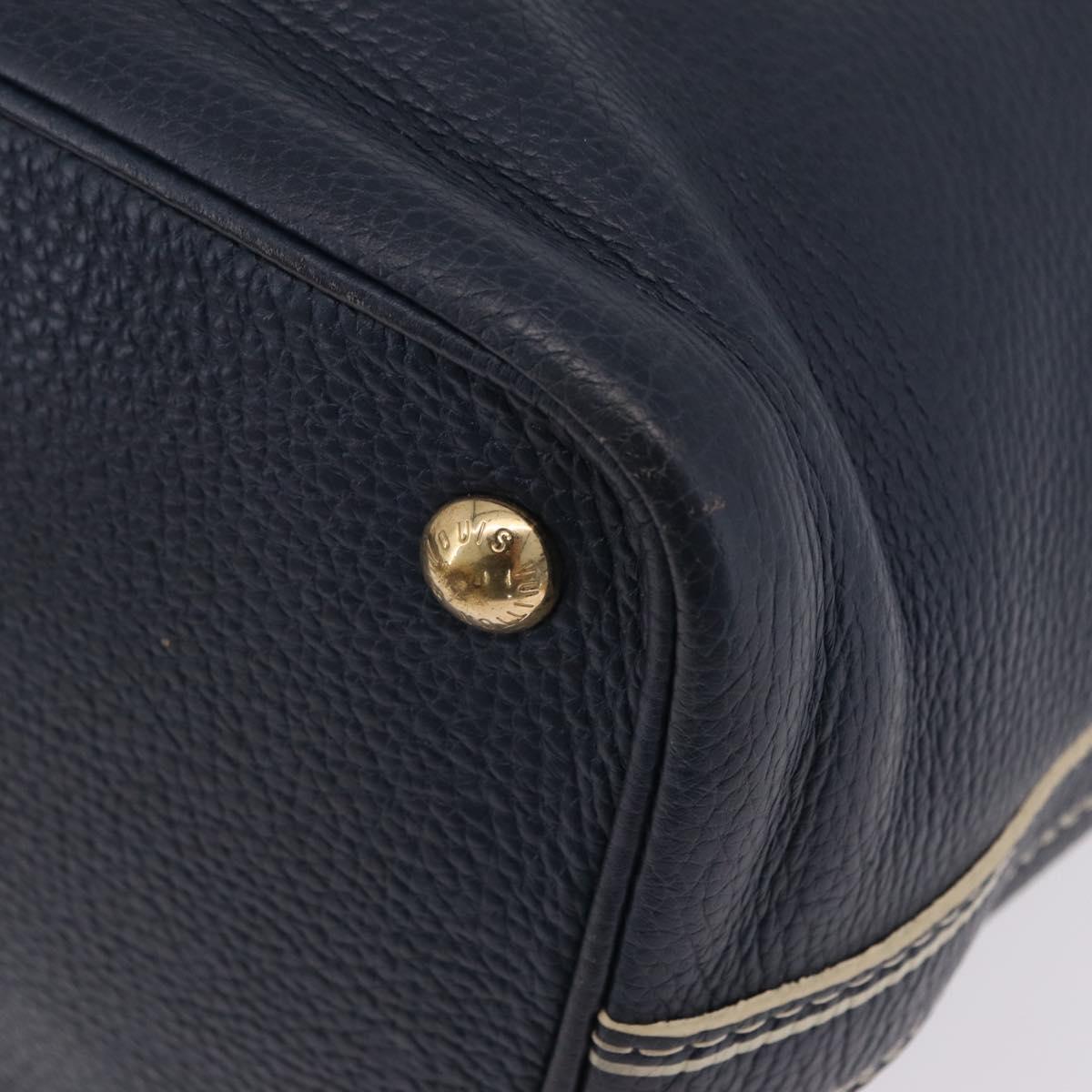 LOUIS VUITTON Tobago T&B Shoe Bag Hand Bag Leather Navy M95149 LV Auth mr3089A