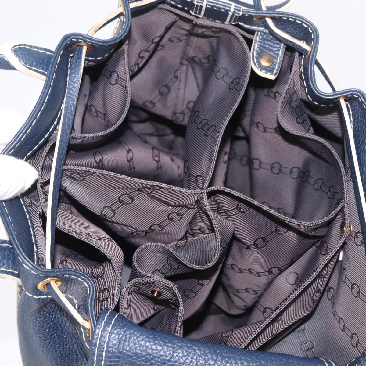 LOUIS VUITTON Tobago T&B Shoe Bag Hand Bag Leather Navy M95149 LV Auth mr3089A