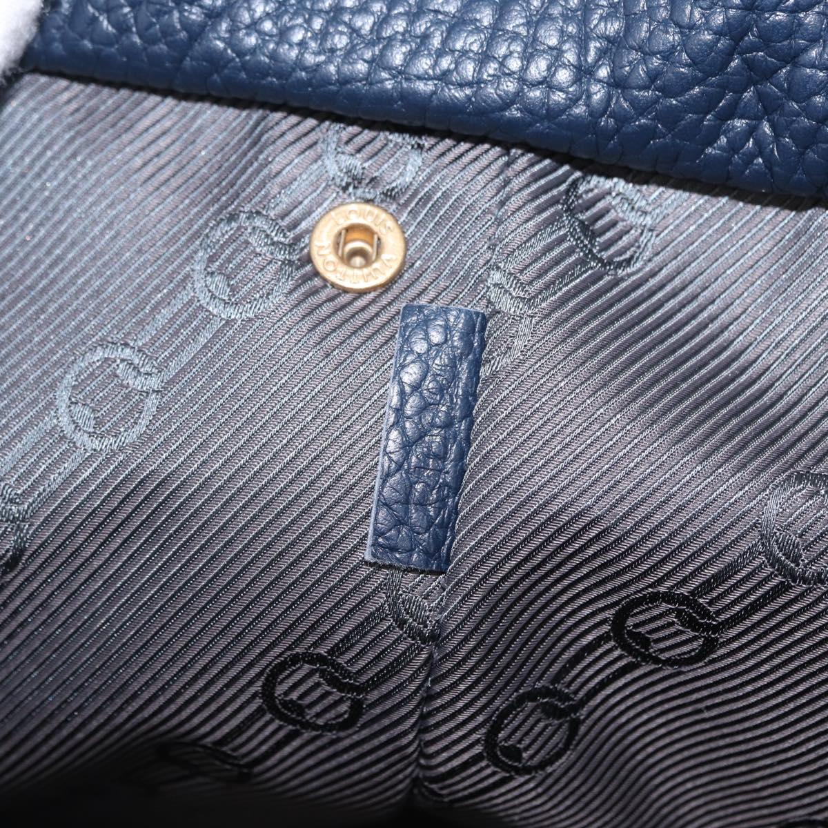 LOUIS VUITTON Tobago T&B Shoe Bag Hand Bag Leather Navy M95149 LV Auth mr3089A