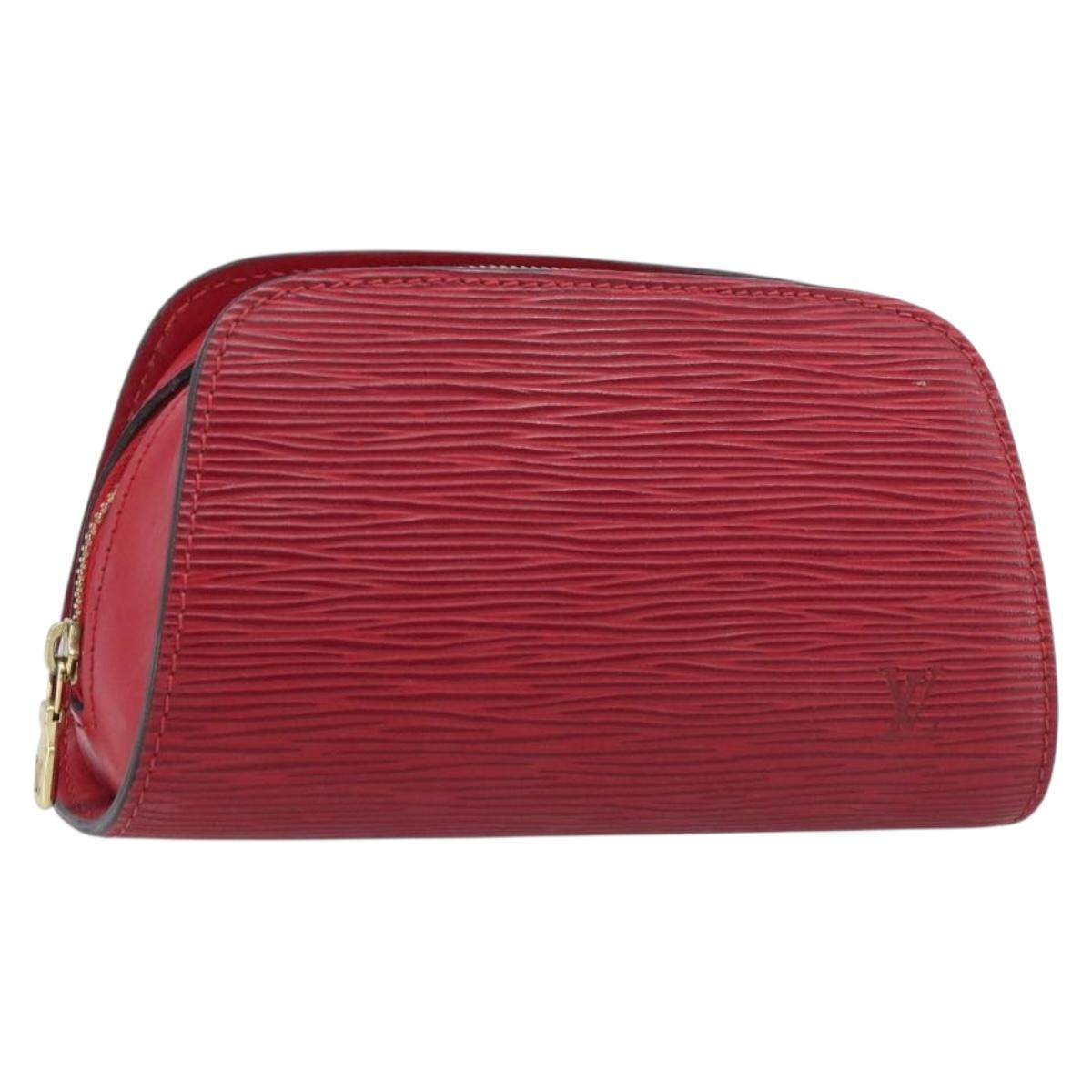 LOUIS VUITTON Epi Dauphine PM Pouch Red M48447 LV Auth mr3092