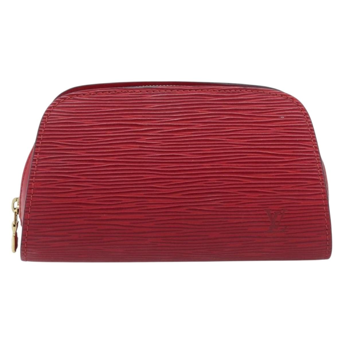 LOUIS VUITTON Epi Dauphine PM Pouch Red M48447 LV Auth mr3092