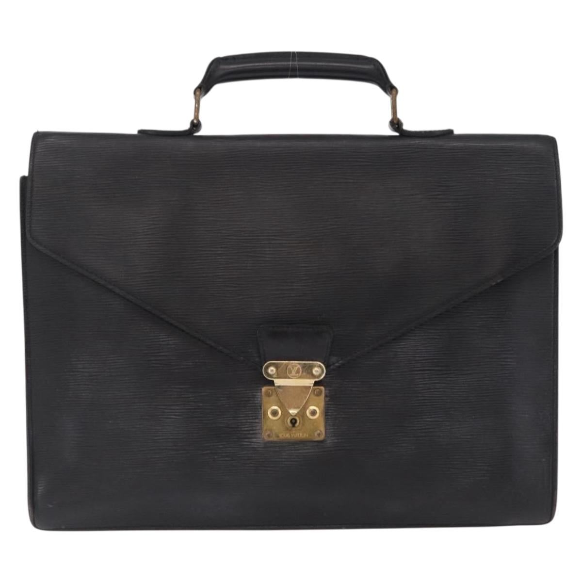 LOUIS VUITTON Epi Serviette Conseiller Briefcase Black M54422 LV Auth mr3099