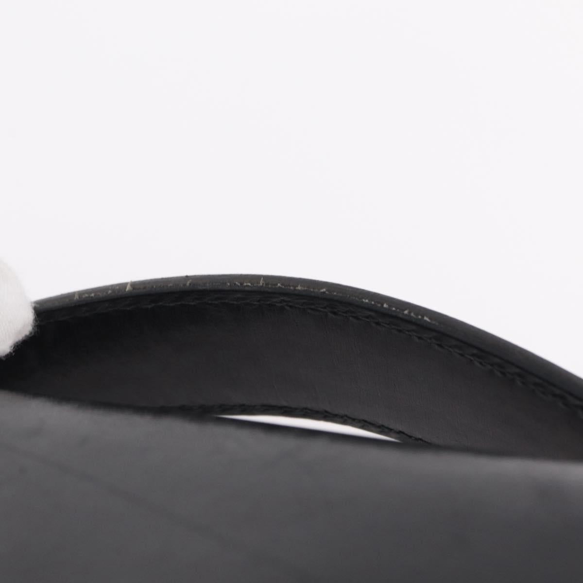 CELINE Hand Bag Leather Black Gold Tone Auth mr3107