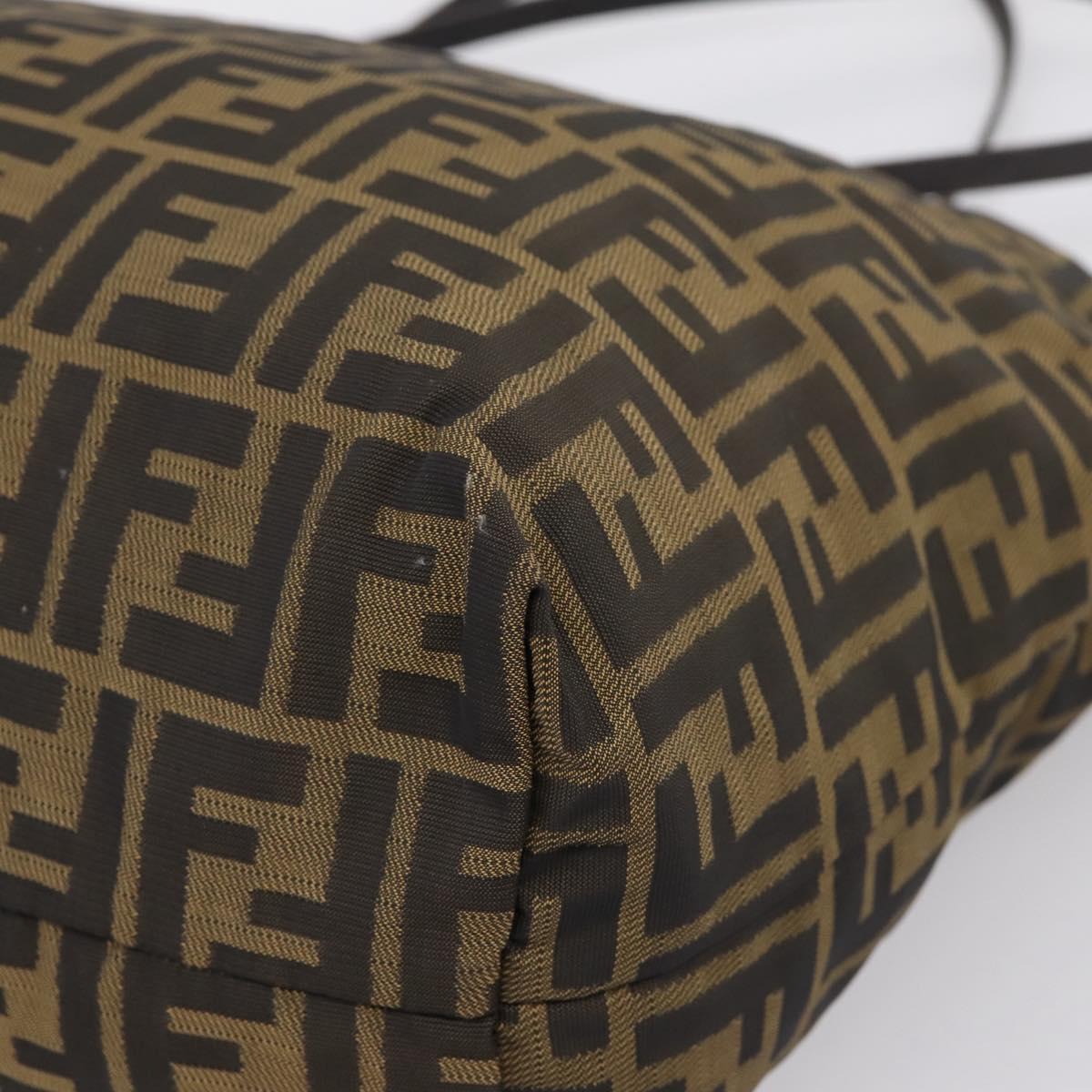 FENDI Zucca Canvas Tote Bag Brown 8BH025 Auth mr3111