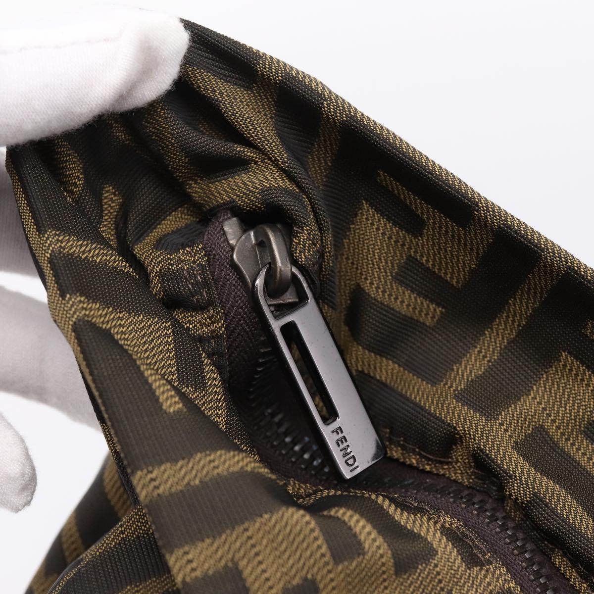 FENDI Zucca Canvas Tote Bag Brown 8BH025 Auth mr3111