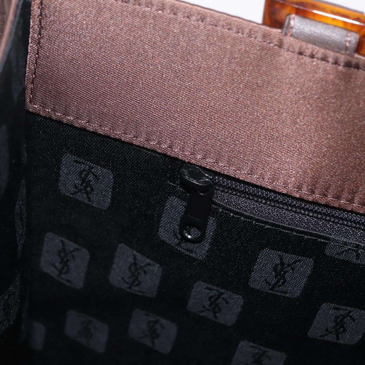 Saint Laurent Tote Bag Nylon Brown Auth mr3140