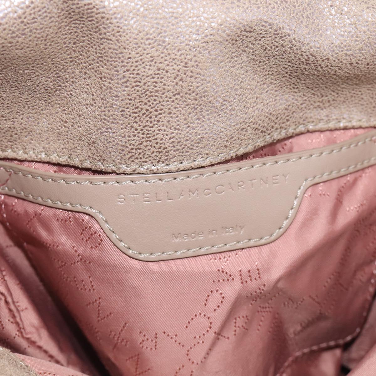 Stella McCartney Chain Falabella Bag Canvas Beige Silver 371223 Auth mr3144A