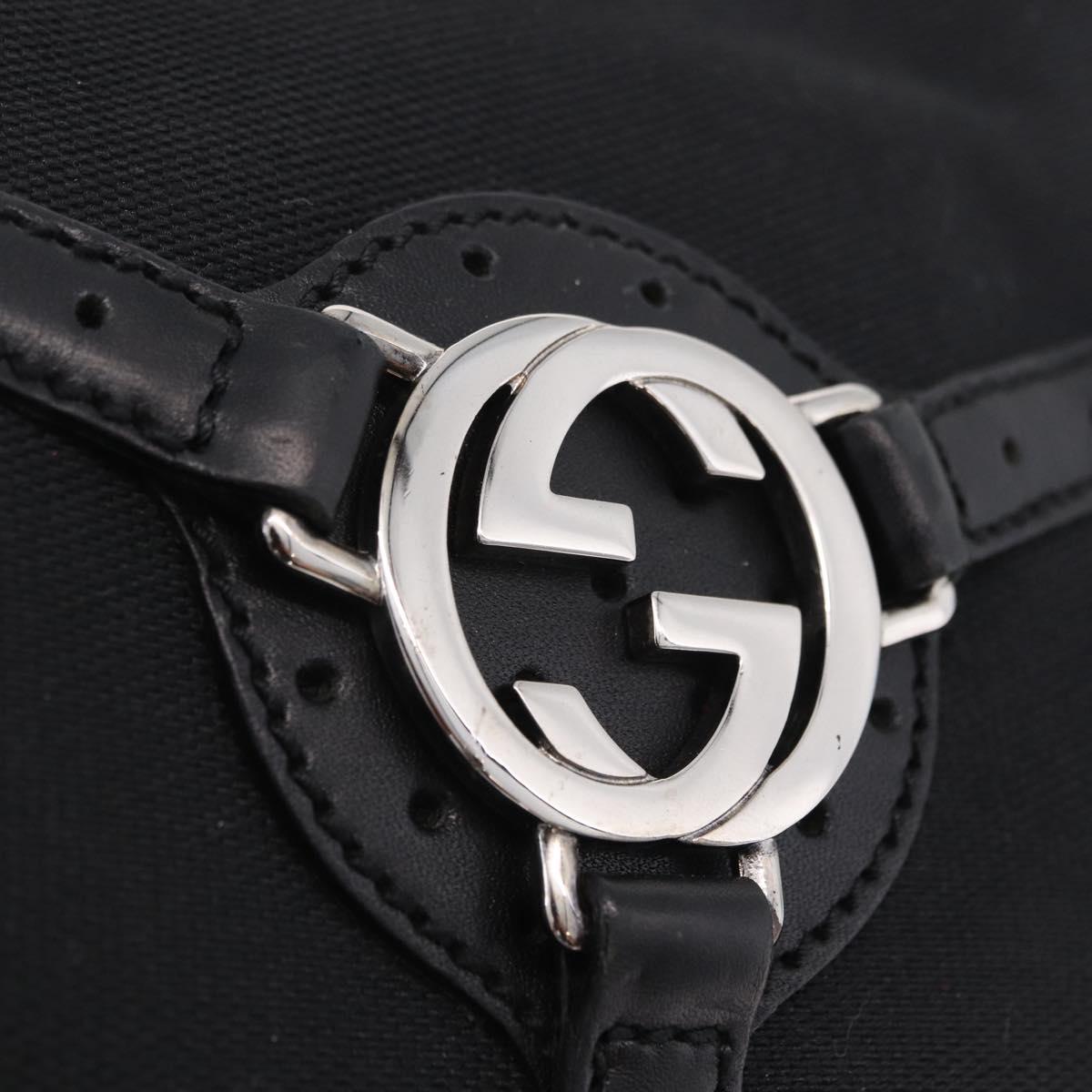 GUCCI Shoulder Bag Canvas Brown Silver 114877 Auth mr3147A