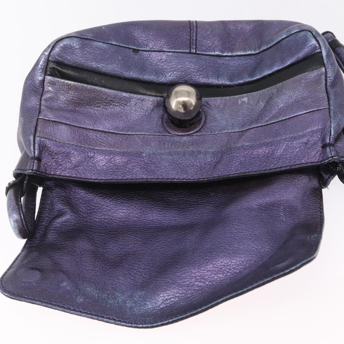 Chloe Shoulder Bag Leather Purple Auth mr3154