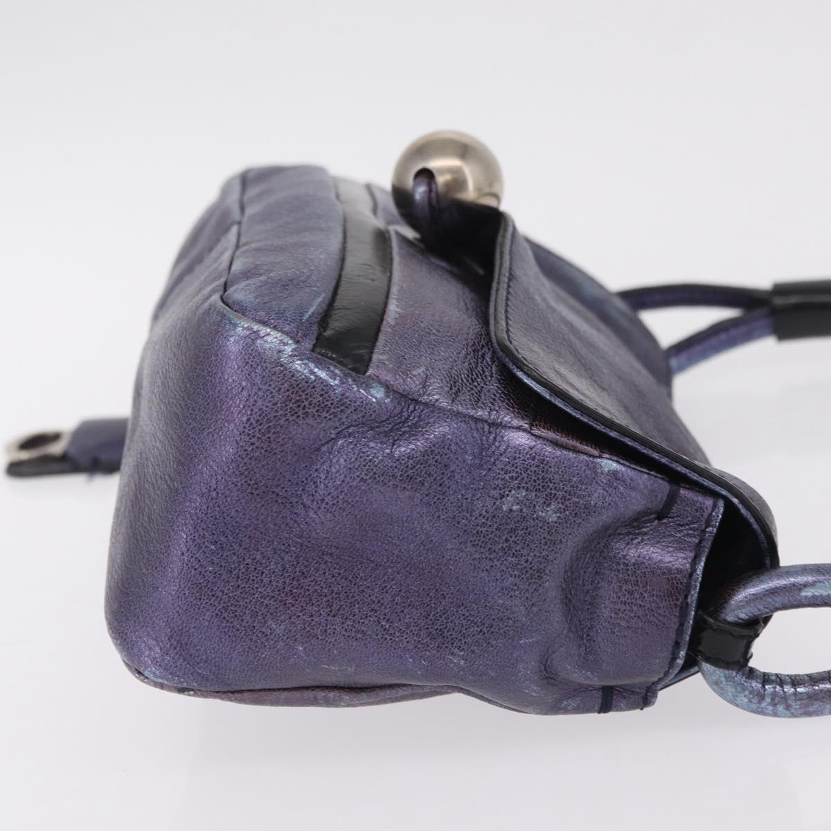 Chloe Shoulder Bag Leather Purple Auth mr3154